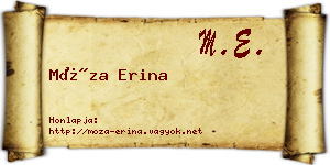 Móza Erina névjegykártya